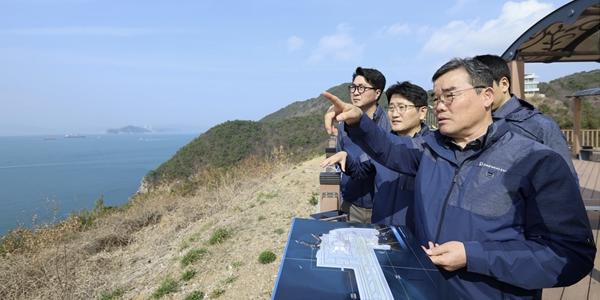 김보현 대우건설 가덕도신공항 예정지 방문, 