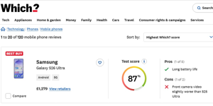 삼성전자 '갤럭시 S26 울트라', 유럽 7개국 스마트폰 평가 1위