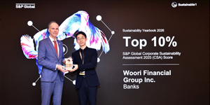 우리금융 S&P글로벌 '지속가능성 평가' 상위 10% 들어, 임종룡 