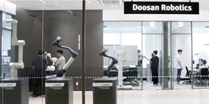 두산로보틱스 1분기 매출 153억 190% 증가, 원엑시아 인수 효과