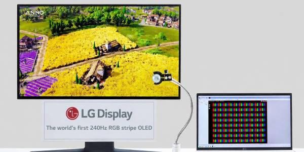 LG디스플레이 240Hz RGB 스트라이프 OLED 세계 최초 상용화, 