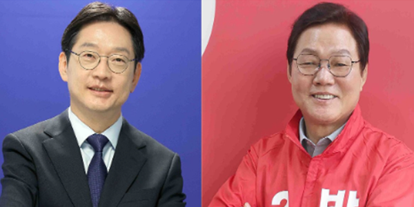 [6·3선거 출구조사/경남지사] 민주당 김경수 54.3% vs 국민의힘 박완수 45.7%, 8.6%p 차이