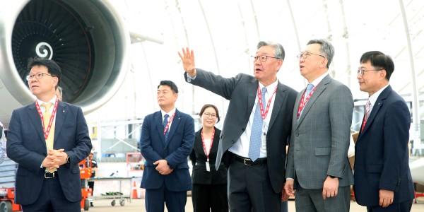 신한은행장 정상혁 항공정비전문기업 현장 방문, 