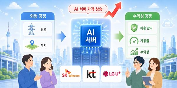 AI데이터센터에 조 단위 공격 투자 나선 통신3사, 엔비디아 AI 서버값 인상에 수익성 확보 '비상'