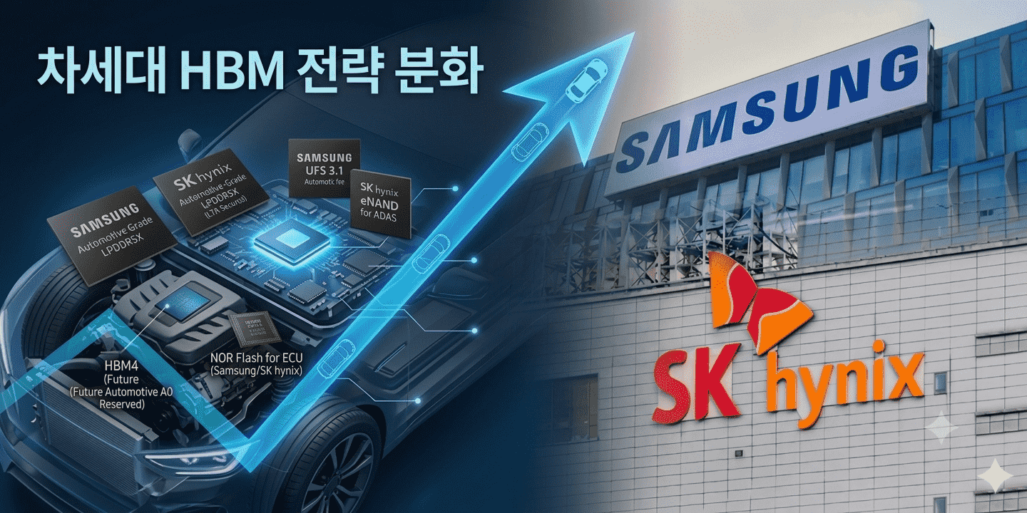 삼성전자 '3D 적층'·SK하이닉스 '어드밴스드 패키징', 차세대 HBM 기술 승부수 달라 