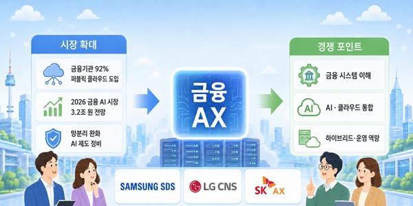 금융권 인공지능 전환(AX) 시장 개화, 삼성SDS·LGCNS·SKAX 시장 선점 각축전  
