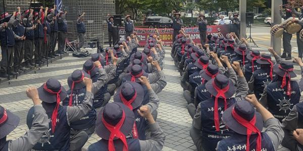 [현장] 삼성중공업도 임단협 파열음, 노측 "삼성그룹이 직접 교섭에 임해라"