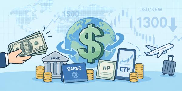 [박혜린 기자의 내돈내굴] '환율 1300원 시대' 달러화 담아볼까, 3년 평균 가격 보고 분할 매수 고려를
