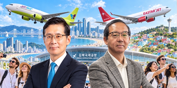 외국인 몰리는 부산서 진에어-이스타 항공대전, 박병률 '인천 연계' 조중석 '중화권 노선확대' 방점